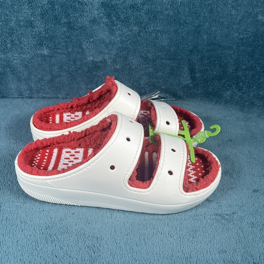 Crocs Classic Cozzy Holiday Christmas Ugly Sweater Sandal Men's Size 12